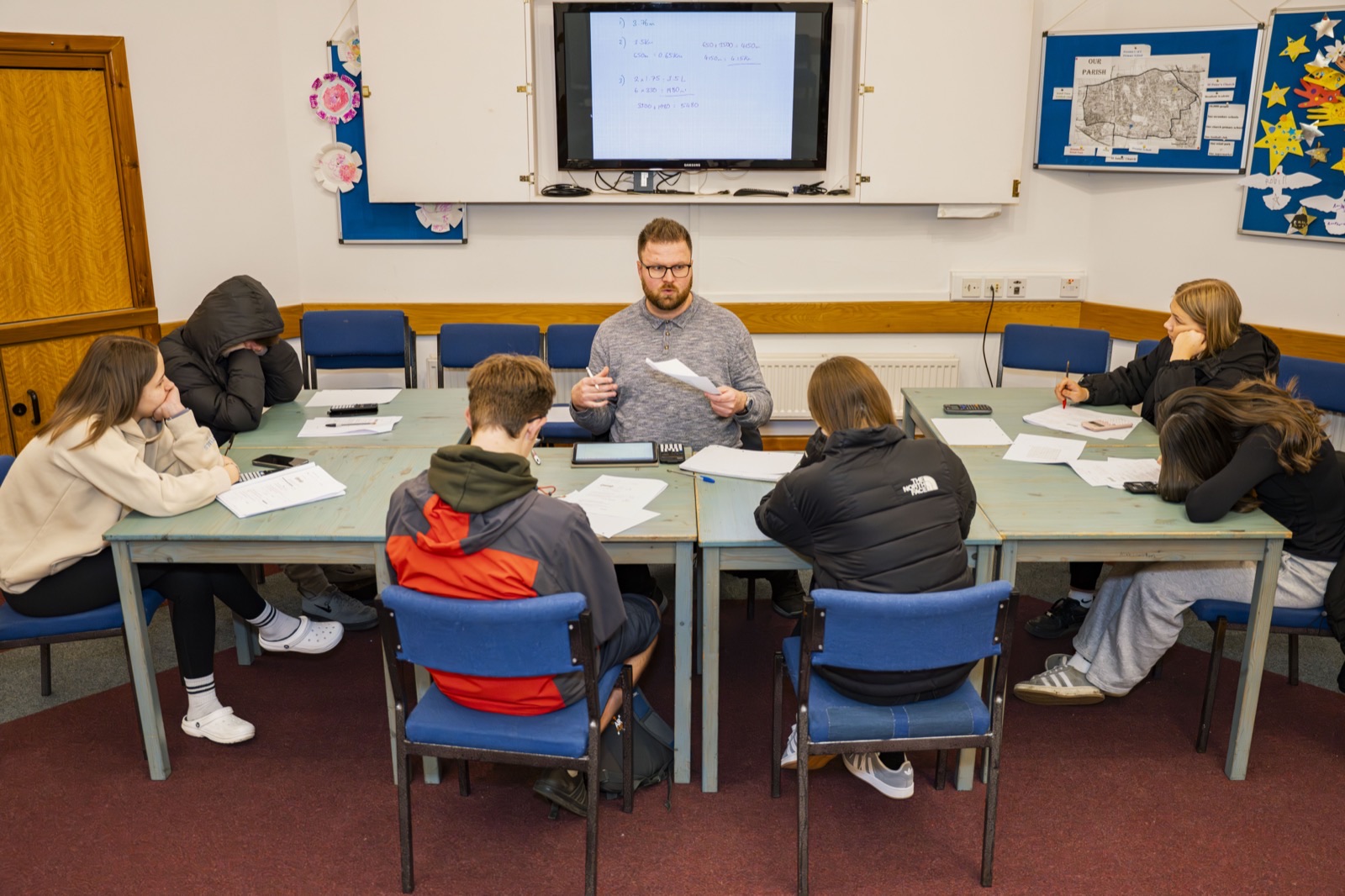 A small group Alternative Provision session in progress